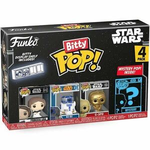 Set 4 figurine Funko Bitty POP! Star Wars Princess Leia, R2-D2, C-3PO, figurina surpriza imagine