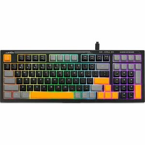 Tastatura Gaming Marvo K638A, iluminare Rainbow, USB, Layout US (Negru) imagine