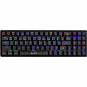 Tastatura Gaming Wireless Marvo KG956W RGB, Red Switch, Mecanica, Iluminare RGB, USB (Negru) imagine