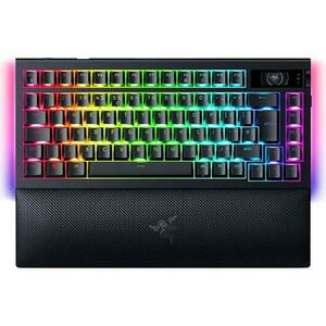 Tastatura Gaming Mecanica Wireless Razer BlackWidow V4 Pro 75% ISO, Bluetooth, Layout US, Chroma RGB, Switch-uri Tactile Gen-3 (Negru) imagine