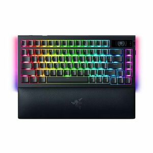 Tastatura Gaming Mecanica Wireless Razer BlackWidow V4 Pro 75%, Bluetooth, Layout US, Chroma RGB, Switch-uri Tactile Gen-3 (Negru) imagine