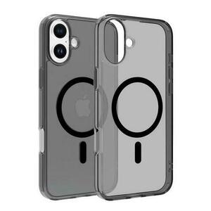 Husa Protectie Spate Dviced DV511019, Magsafe, pentru iPhone 16 Plus (Negru/Semi-transparent) imagine