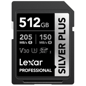 Card de memorie Lexar Professional SILVER Plus 1066x LSDSIPL512G-BNNNG, 512GB, SDXC, UHS-I U3 A2, V30 imagine