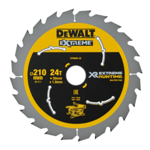 Panza fierastrau circular DeWALT EXTREME DT99565-QZ, 210x30x1.8mm, 24 dinti imagine