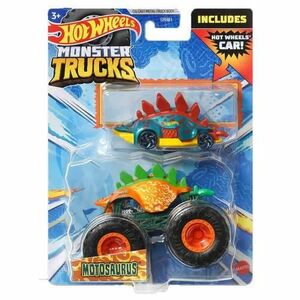 Set 2 masinute Hot Wheels Monster Truck - Motosaurus, scara 1: 64 imagine