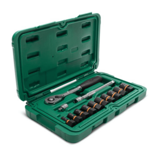 Set piese extractor suruburi Sata ST09137, 13 piese (Verde/Negru) imagine