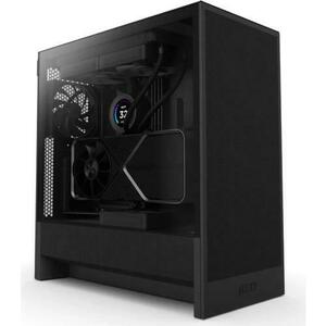 Carcasa NZXT H5 Flow 2024, Tempered glass, Middle Tower (Negru) imagine