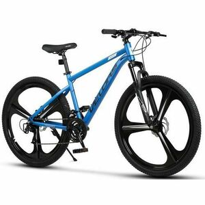 Bicicleta MTB Velors Boost V27301M 27.5inch, Schimbator spate Carpat, Roti 27.5 Inch, Manete Schimbator Secventiale, 21 viteze, Frane Disc fata/spate, Albastru/Negru imagine