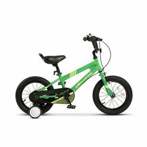 Bicicleta Copii 3-5 ani Velors V1403B, Roti 14 Inch, Frana fata C-Brake, Frana Spate Tambur, Roti ajutatoare, Verde imagine