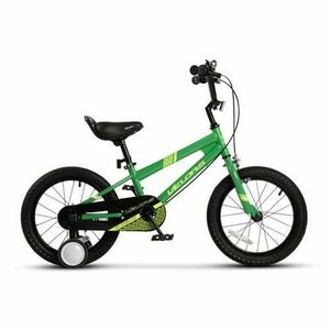 Bicicleta copii 4-6 ani BMX VELORS Flash V1603B, roti 16inch, frane C-Brake fata spate, cauciucuri late tip MTB, roti ajutatoare, Verde imagine