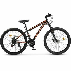 Bicicleta MTB-HT Velors Challenge 2.6 V2610A, roti 26inch, cadru otel, 21 viteze, Negru/Portocaliu imagine