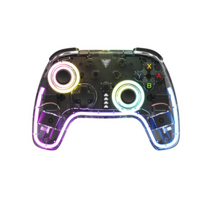 Controller Wireless Dragonshock Orion Glow, iluminare RGB pentru Nintendo Switch (Transparent) imagine