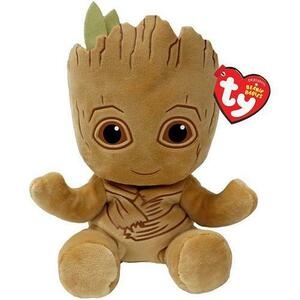 Plus Ty Beanie Babies - Soft Marvel Groot , 15 cm imagine