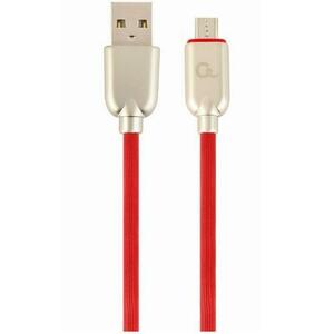 Cablu alimentare si date Gembird, USB 2.0 (T) la Micro-USB 2.0 (T), 2m, Rosu, CC-USB2R-AMmBM-2M-R imagine