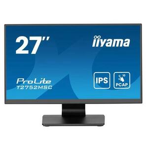 Monitor IPS LED IIyama 27inch T2752MSC-B1AG, Full HD (1920 x 1080), HDMI, DisplayPort, Boxe, Touchscreen (Negru) imagine