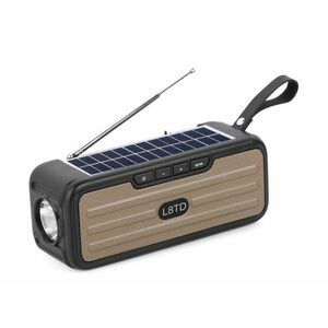 Boxa Portabila L8TD Maro Bluetooth USB Radio Lanterna cu incarcare solara imagine