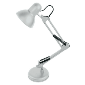 Lampa de birou cu suport culoare alba 220V soclu E27 imagine