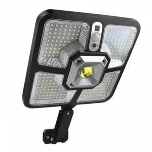 Lampa solara de perete cu senzor de miscare 220 LED COB 4 moduri iluminare imagine