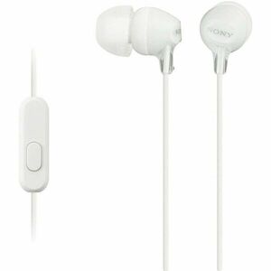 Casti In-Ear Sony MDR-EX15APW, Cu fir, Microfon, Alb imagine