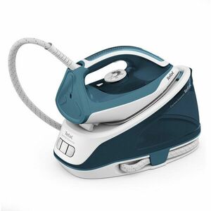 Statie de calcat Tefal Express Essential SV6115E0, 2200W, presiune 5.2 bari, jet de abur 280g/min, capacitate recipient 1.4L, tehnologie Calc Clear, Talpa Xpress Glide, alb/verde imagine