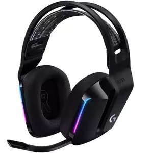 Casti gaming wireless Logitech G733, ultrausoare, Lightsync RGB, Negru imagine