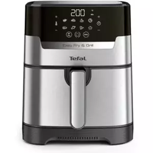 Friteuza fara ulei Tefal Easy Fry&Grill 2in1 EY505D15, 1400W, 4.2L, 8 programe, functie grill, tehnologie Extra Crisp, vas detasabil, Negru/argintiu imagine