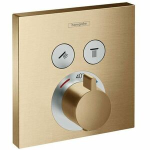 Baterie dus termostatata, montaj incastrat, bronz satinat, Hansgrohe Select imagine