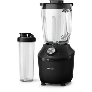 Blender Philips Seria 3000 HR2291/41, 600W, 2l, 2 viteze+Pulse, zdrobire gheata, Sistem ProBlend, accesoriu recipient sport, aplicatia NutriU, Negru imagine