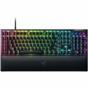 Tastatura mecanica gaming BlackWidow V4 (Yellow Switch), taste ABS, layout US, iluminare RGB, cu 6 butoane customizabile, suport pentru incheietura magnetic, negru imagine