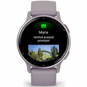 Smartwatch Garmin vivoactive 5, GPS, 42mm, curea silicon, Metallic Orchid/Orchid imagine