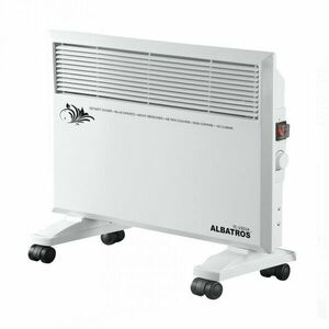 Convector Electric Albatros TC-1501A, 1500 W, Tip panou, Termostat reglabil, 2 trepte putere, Sistem protectie supraincalzire, Alb imagine