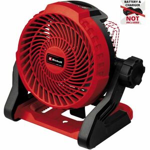 Ventilator pe acumulator Einhell Power-X-Change GE-CF 18/2200 Li, 180 mm diametrul ventilatorului, 0 - 360° interval de pivotare, fara acumulator/incarcator imagine