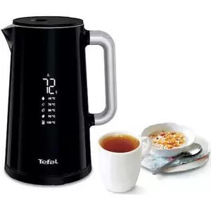 Fierbator TEFAL Digital KO851830, 1800W, capacitate 1.7L, 5 trepte temperatura, baza rotativa, interior inox, negru imagine