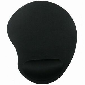 Mousepad Gembird, cauciuc si material textil, 240 x 200 x 4 mm, Suport ergonomic, Negru, MP-ERGO-01 imagine