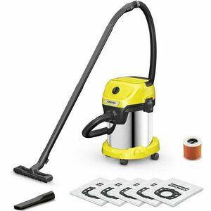 Aspirator Karcher WD3, 1000W, 17l (Negru-Galben) imagine