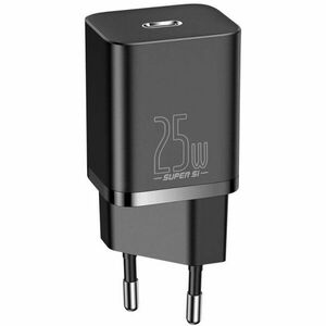 Incarcator rapid Baseus Super Si, USB-C, 25W, Negru imagine