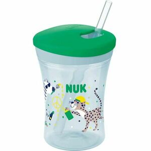 Cana NUK Action 10255599, 12 luni+, 230ml, albastru-verde imagine