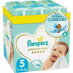 Scutece Pampers Premium Care XXL Box Marimea 5, 11- 16 kg, 136 buc imagine