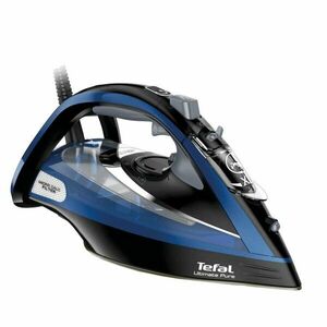 Fier de calcat Tefal Ultimate Pure FV9848E0, 3200 W, 60 g/min, AirGlide Autoclean, Negru/Albastru imagine