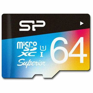 Card memorie 64GB Superior UHS-1 U3 UHS-3 Retail pack w/ adaptor (Colorful) imagine