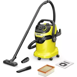 Aspirator multifunctional Karcher WD 5 P V-25/8/22, 1100 W, aspirare umeda si uscata, 25 l rezervor, furtun 2.2 m, functie de suflare, galben/negru imagine