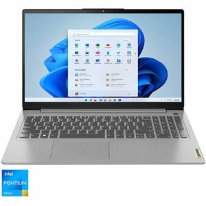 Laptop Lenovo IdeaPad 1 15IAU7 cu procesor Intel® Pentium® Gold 8505 pana la 4.4GHz, 15.6, Full HD, 4GB DDR4, 128GB SSD, Intel® UHD Graphics, Windows® 11 Home in S mode, Cloud Grey imagine