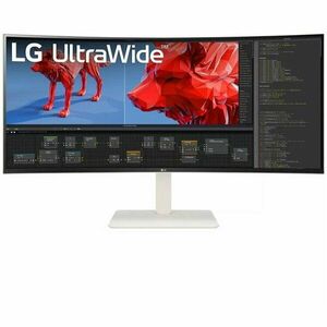 Monitor LG Ultrawide Curbat 37.5, IPS, 3840x2160, 1ms, 144hz, HDR 600, FreeSync Premium Pro, KVM, USB-C 90W, Pivot, HAS, Boxe 2x7W imagine