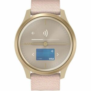 Ceas Smartwatch Garmin Vivomove Style, Champagne/Dust Rose, Fabric Band imagine