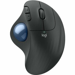 Mouse Logitech ERGO M575S Wireless Trackball, Graphite, Blue Ball imagine