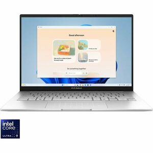 Laptop ASUS Zenbook 14 UX3405CA cu procesor Intel® Core™ Ultra 9 285H pana la 5.4GHz, 14'', 3K, OLED, 120Hz, 32GB LPDDR5X, 1TB SSD, Intel® Arc™ Graphics, Windows 11 Pro, Foggy Silver imagine