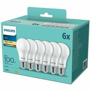 Set 6x bec LED A67 E27, 13W (100W), ambianta alba, temperatura lumina calda 2700K imagine