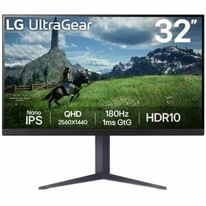 Monitor LED LG Gaming UltraGear 32GS85Q-B 31.5 inch QHD IPS 1 ms 180 Hz HDR FreeSync & G-Sync Compatible imagine