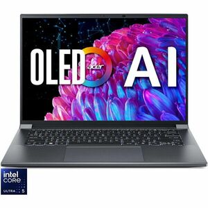 Laptop Acer Swift X 14 OLED SFX14-72G-5043 cu procesor Intel® Core™ Ultra 5 125H pana la 4.5GHz, 14.5'', 2.8K OLED 120Hz, 16GB LPDDR5X RAM, 1TB SSD, NVIDIA® GeForce RTX™ 4050, Windows 11 Home, Steel Gray imagine