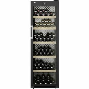 Vitrina pentru vinuri Liebherr WPbli 5231 GrandCru Selection 229 sticle, Clasa F, Rafturi lemn, Control electronic Display, H 188.4 cm, 443 l, Negru imagine